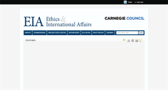 Desktop Screenshot of ethicsandinternationalaffairs.org